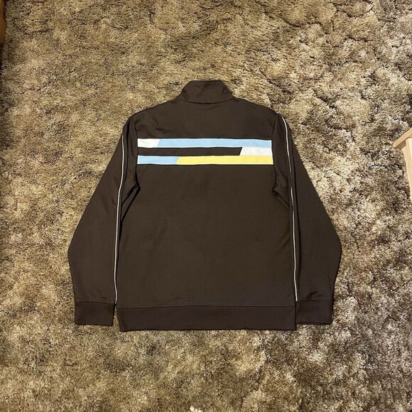 Vintage Y2K Puma Full Zip Sweater Fleece Brown/Blue/White/Yellow Large - Picture 7 of 7